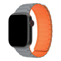 Apple Watch bandje Zyro - siliconen - grijs oranje