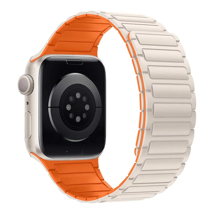 Apple Watch bandje Zyro - siliconen - sterrenlicht oranje