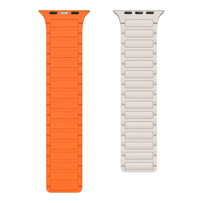 Apple Watch bandje Zyro - siliconen - sterrenlicht oranje