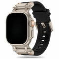 Apple Watch Robust bandje - siliconen - zwart - titanium