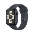 Apple Watch SE GPS, Caixa em alumínio meia-noite de 44 mm com Bracelete desportiva meia-noite - M/L