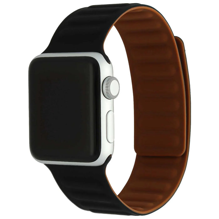 Apple Watch solo ribbel bandje - siliconen - zwart