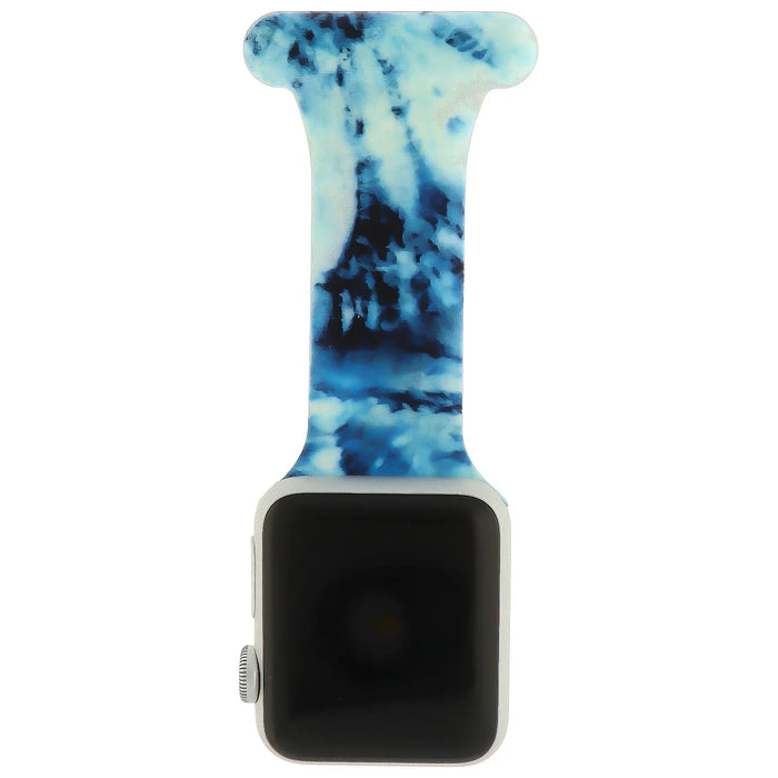 Apple Watch verpleeg bandje - siliconen - gevlekt blauw
