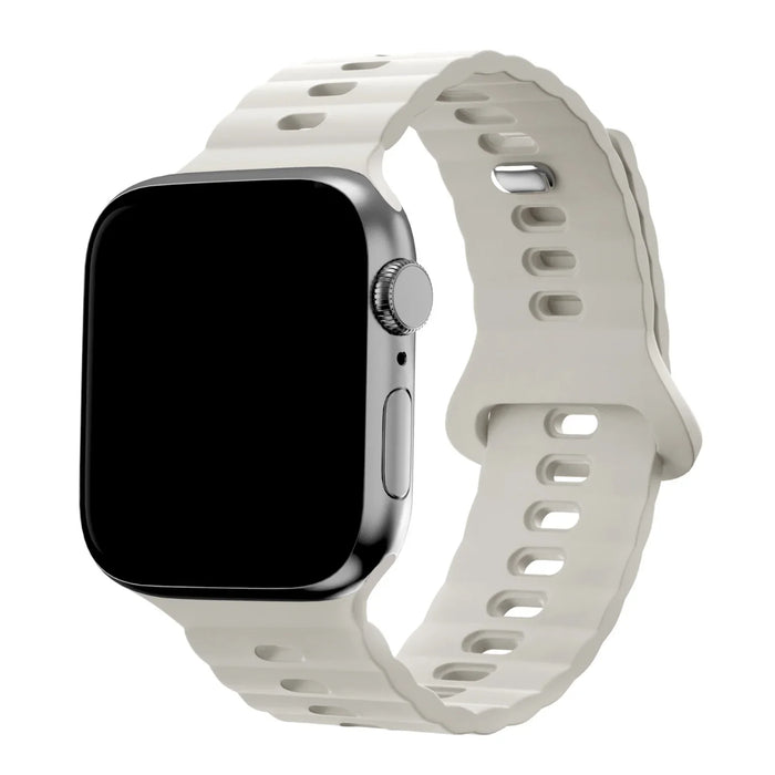 Apple Watch Wave bandje - siliconen - sterrenlicht