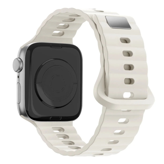 Apple Watch Wave bandje - siliconen - sterrenlicht