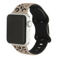 Apple Watch Wild bandje - siliconen - lichtbruin zwart
