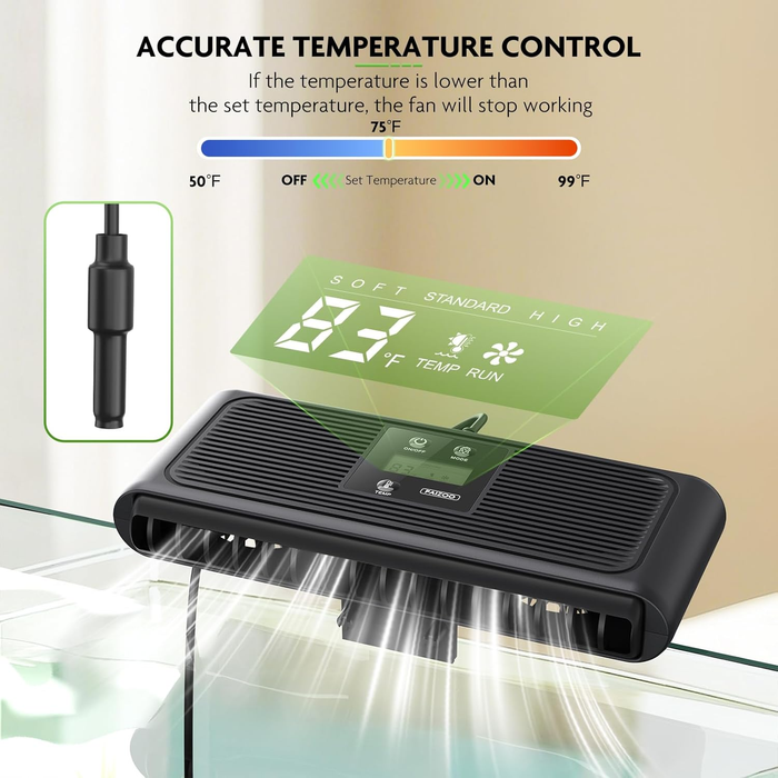 Aquarium Chiller Fan with Auto Temperature Control