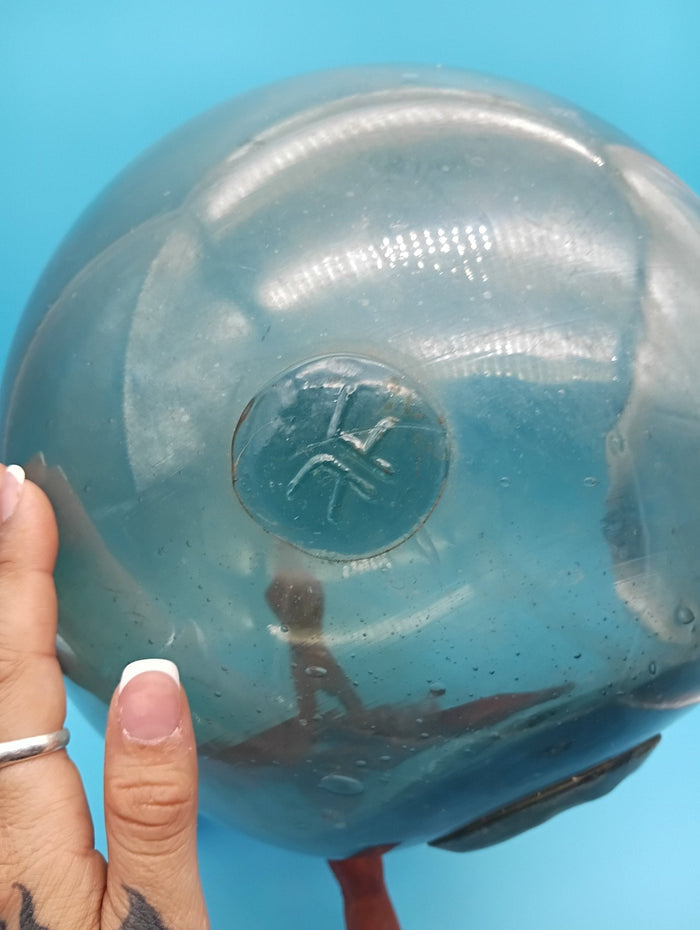 Authentic Japanese Hand-Blown Glass Fishing Float