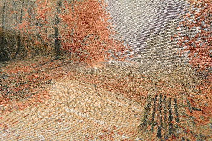 Autumn Fall Leaves & Forest Throw Blanket