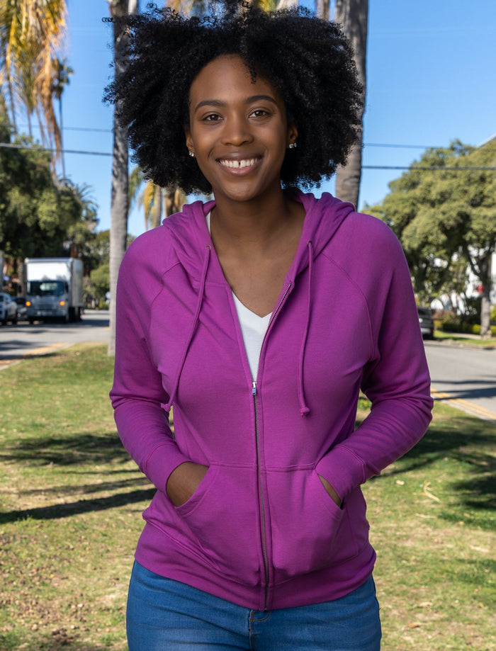 Bamboo French Terry Zip Hooded Sweatshirt