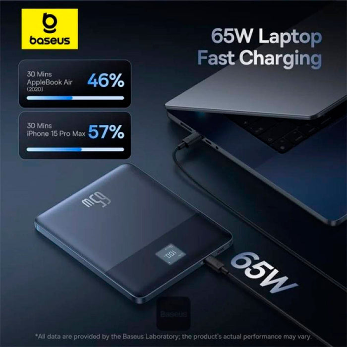 Baseus Powerbank Blade2 com Display 12000Mah 65W Azul