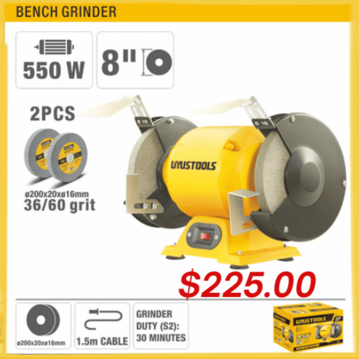Bench Grinder 550W / 8" "PICK UP FROM LOTOPA TOOLS SAVALALO"