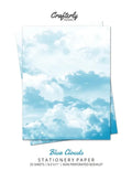 Blue Clouds Letter Writing Paper- 25 Sheets