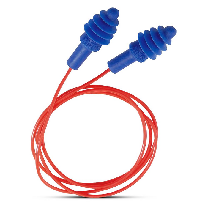 Box - Howard Leight AirSoft Corded Reusable Ear Plugs (100 Pairs | SLC80 26dB, Class 5)