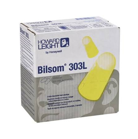 Box - Howard Leight Bilsom 303L Large Uncorded Ear Plugs (200 Pairs | SLC80 22dB, Class 4)