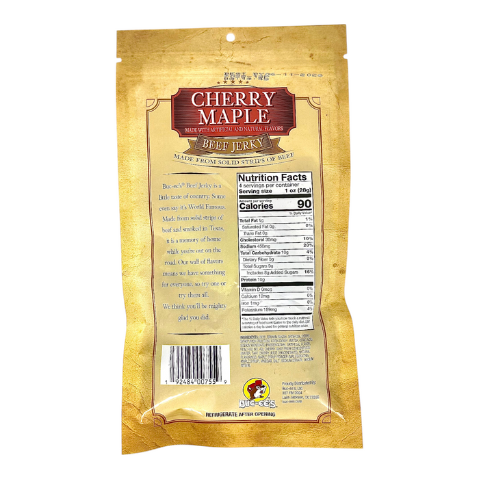 Buc-ee's Cherry Maple Beef Jerky – Sweet & Savory