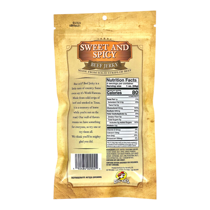 Buc-ee's Sweet & Spicy Beef Jerky – Bold & Balanced