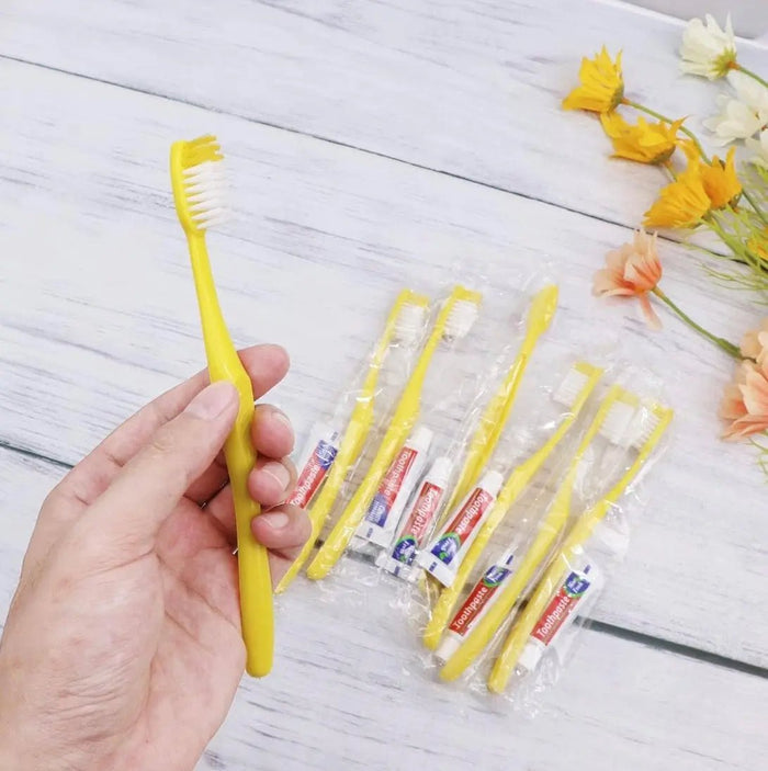 Bulk Toothbrush Canada / Paste Combo 50 pack - Branded Amenities by Custom Amenities Inc.