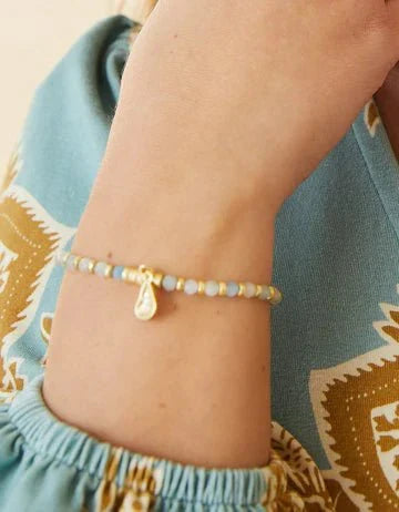 Calm Waters Aquamarine Stretch Bracelet