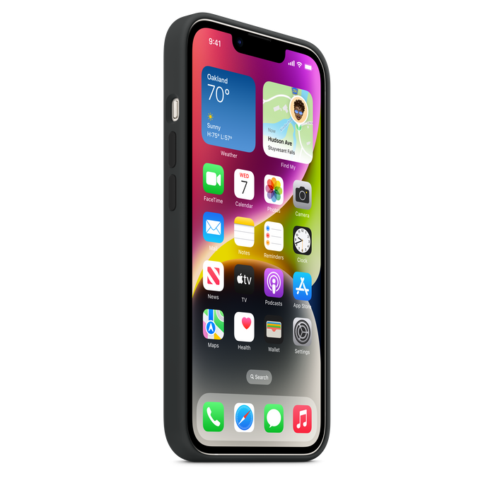 Capa em silicone com MagSafe para iPhone 14 - Meia-noite