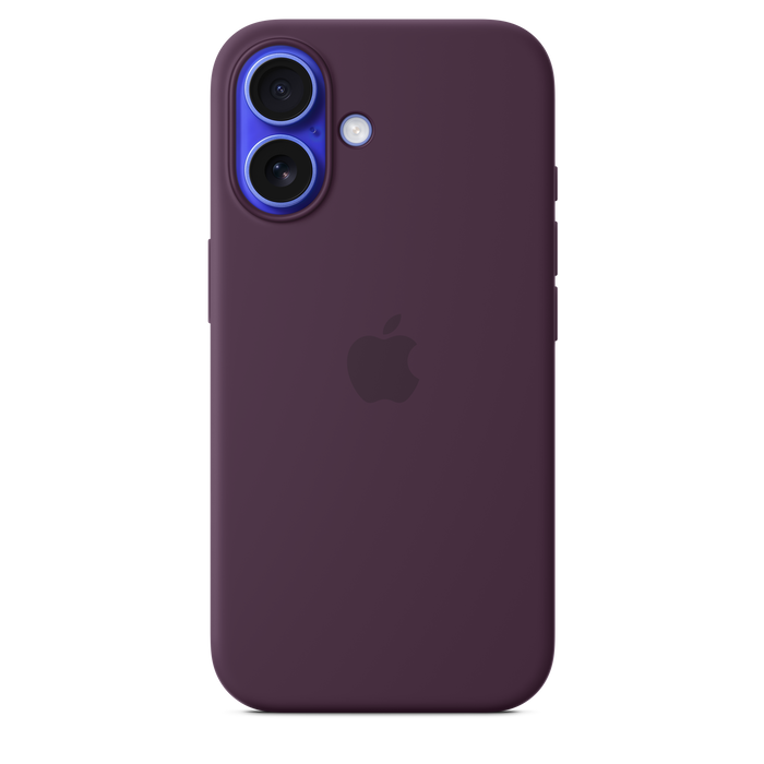 Capa em silicone com MagSafe para iPhone 16 - Ameixa