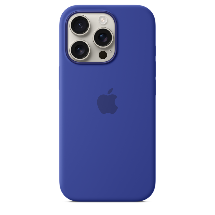 Capa em silicone com MagSafe para iPhone 16 Pro - Ultramarino
