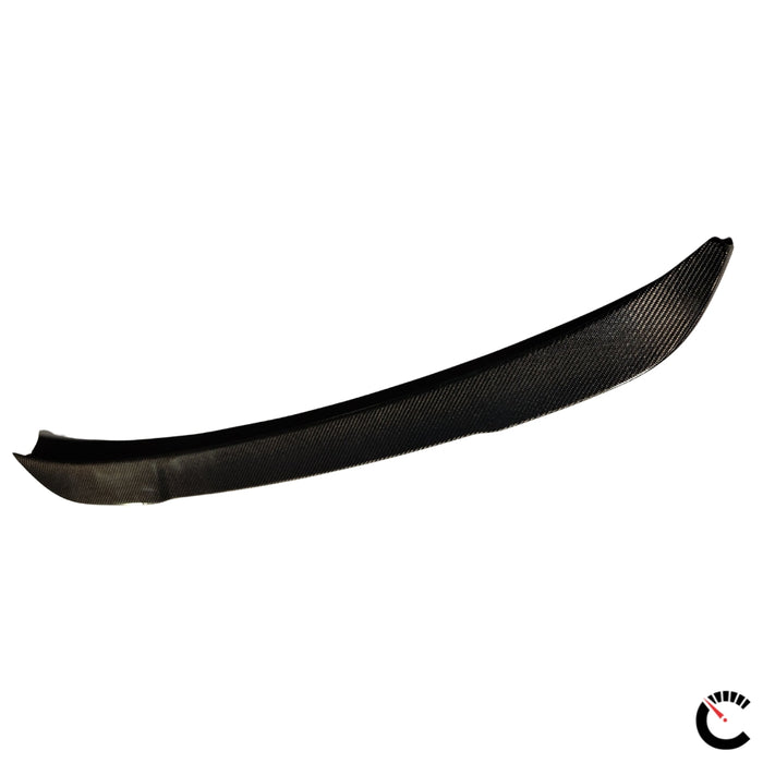 Carbon fiber car spoiler on a white background