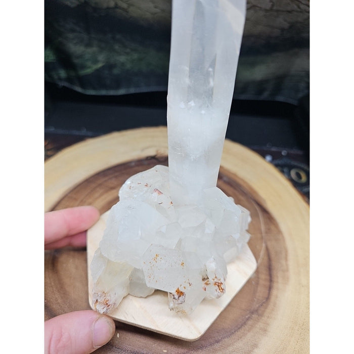 Clear White Quartz Crystal Cluster