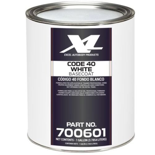 Code 40 White GM 8554 Basecoat Paint, Gallon, Excel 700601 -700601---Eagle National Supply