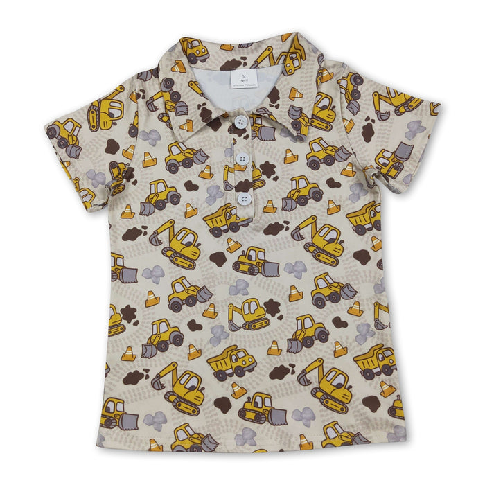 Construction Short Sleeve Summer Polo Shirt