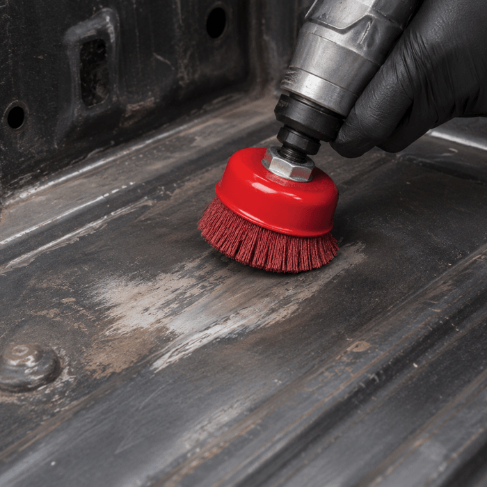 DOMINION 208 Bedliner Cup Brush | 5/8" Thread -208 - Eagle National Supply