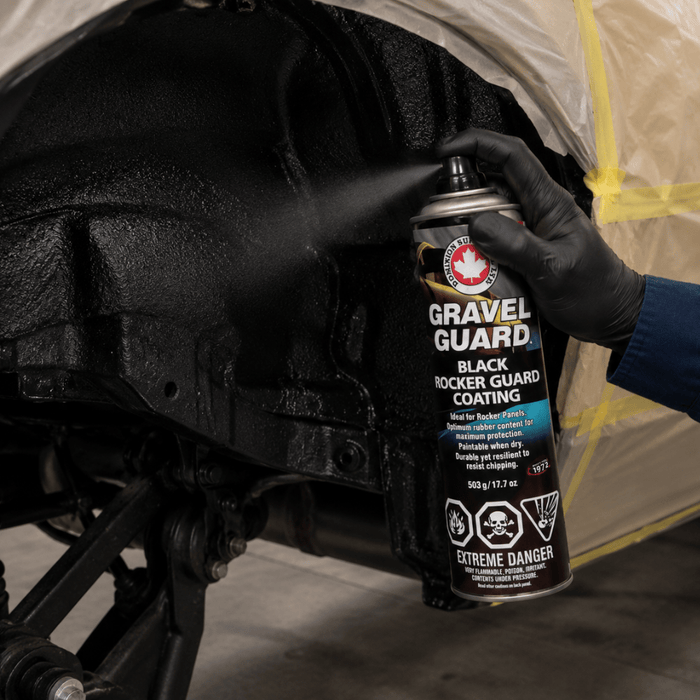 DOMINION 240080 Black Gravel Guard Coating, 17.7 oz Aerosol -SVG124US - Eagle National Supply
