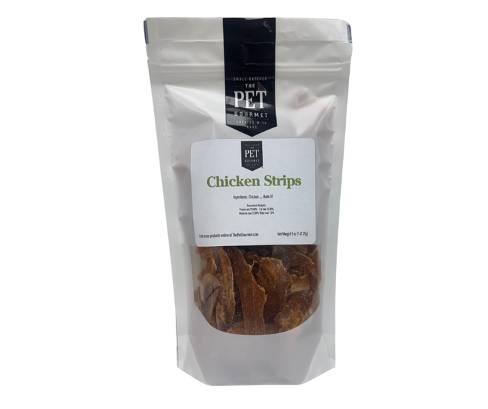 Dried Chicken Breast Strips for Dogs — 5 oz