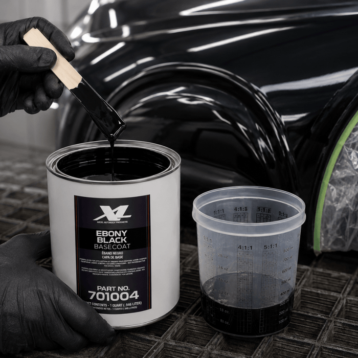 Ebony Black Code UA Polyester Basecoat Paint, Quart, Excel 701004 -701004 - Eagle National Supply