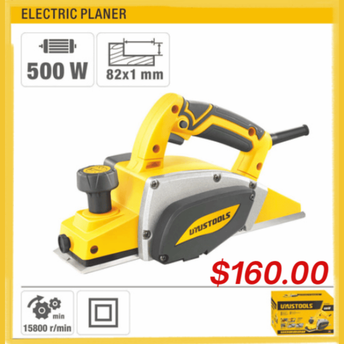 Electric Planer 500W / 82x1mm "PICK UP FROM LOTOPA TOOLS SAVALALO"