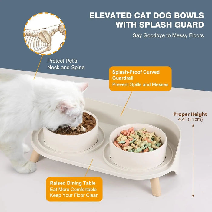 Elevated Ceramic Pet Bowl Set