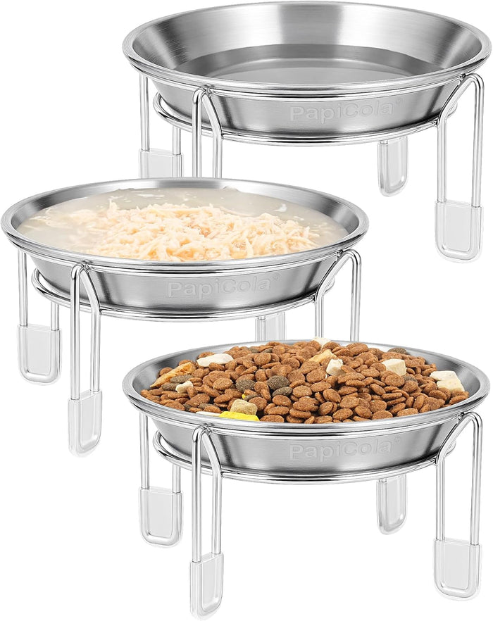 Elevated Stainless Steel Bowls