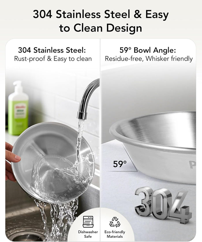 Elevated Stainless Steel Bowls