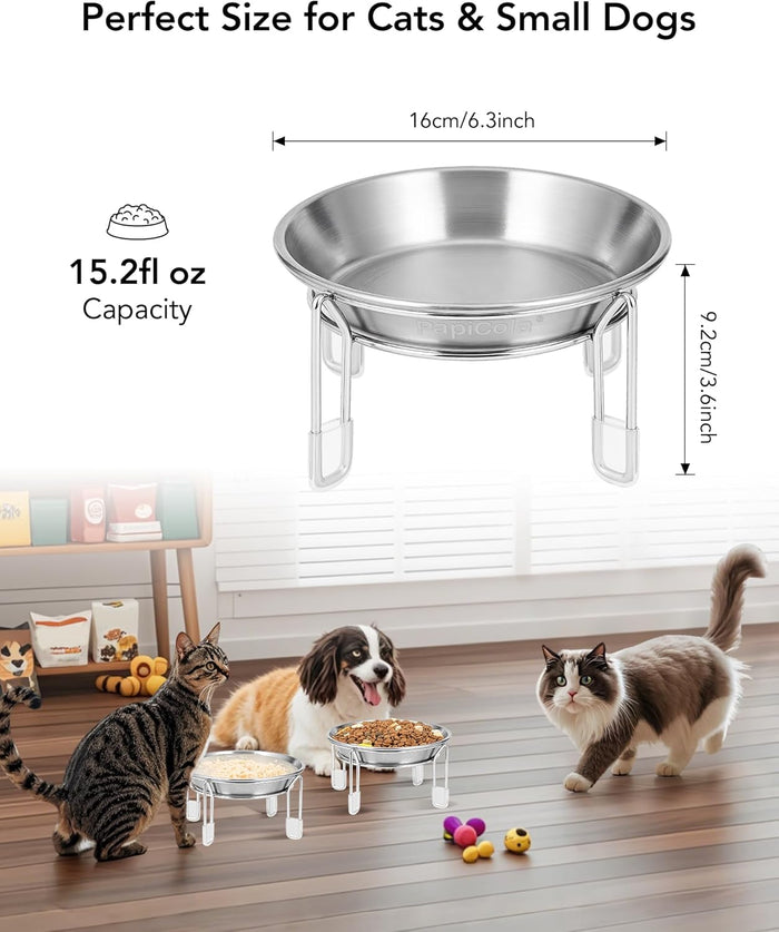 Elevated Stainless Steel Bowls