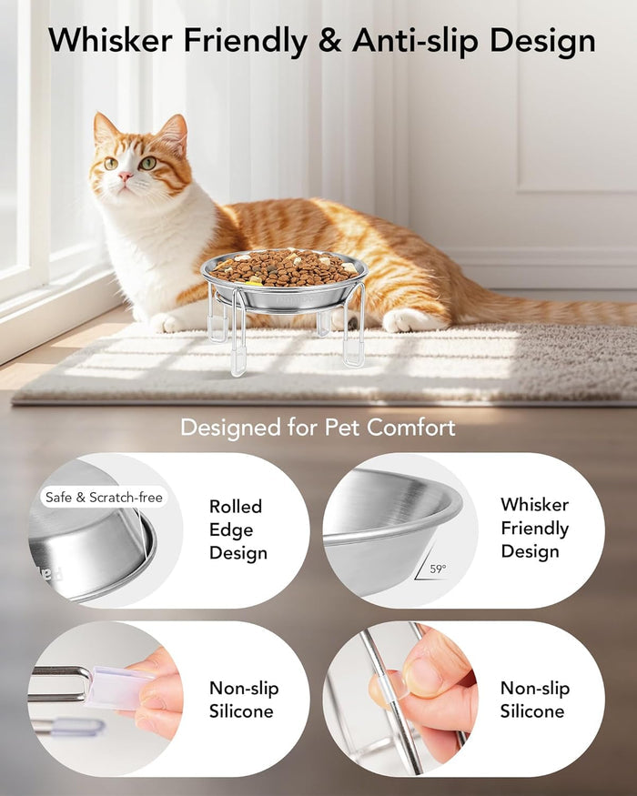 Elevated Stainless Steel Bowls