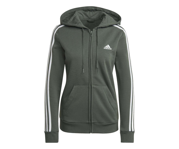 adidas Essentials Fleece 3-Stripes Full-Zip Hoodie