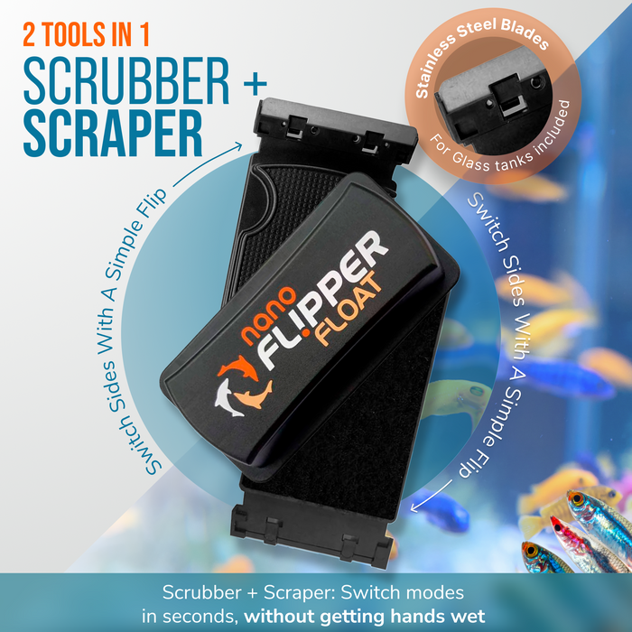 Flipper Nano Float 2-in-1 Magnetic Aquarium Algae Cleaner