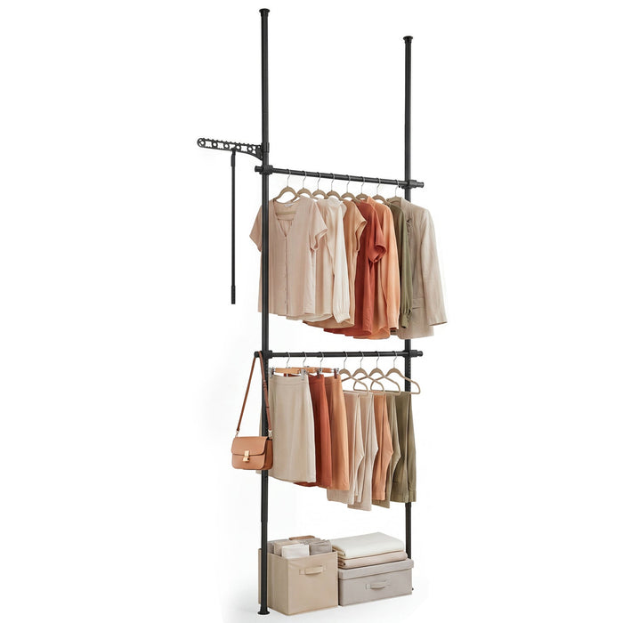 Floor-to-Ceiling Clothes Rack with 2 Hanging Bars