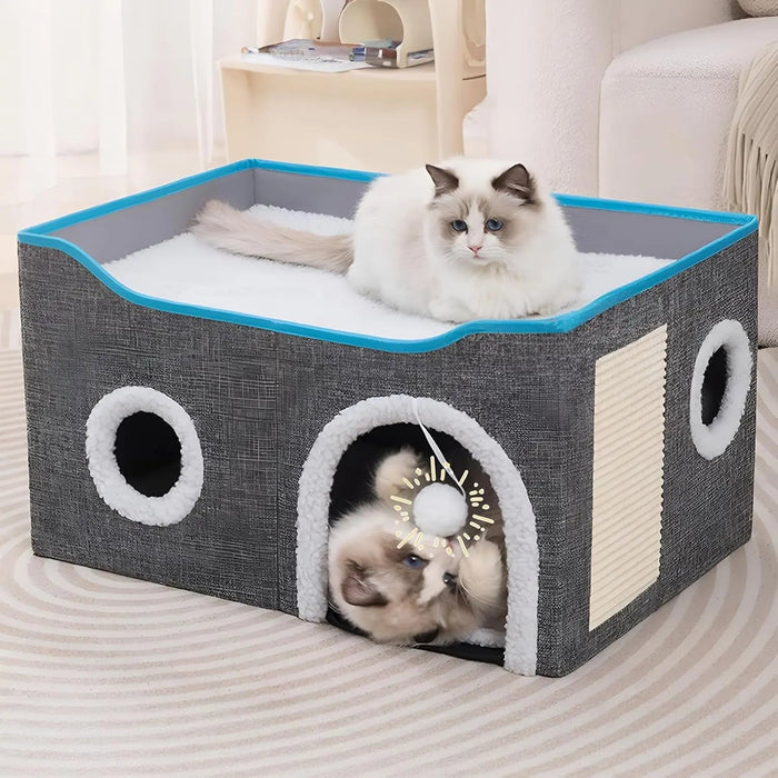 Foldable Indoor Cat House Cube