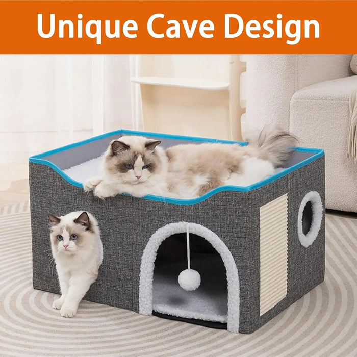 Foldable Indoor Cat House Cube