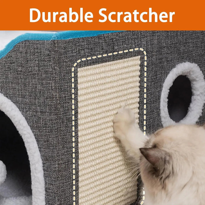 Foldable Indoor Cat House Cube