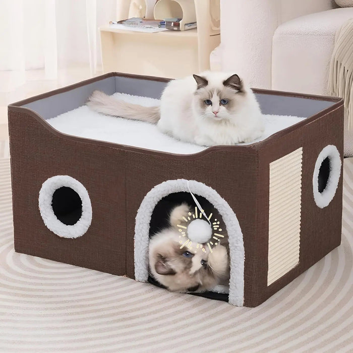 Foldable Indoor Cat House Cube