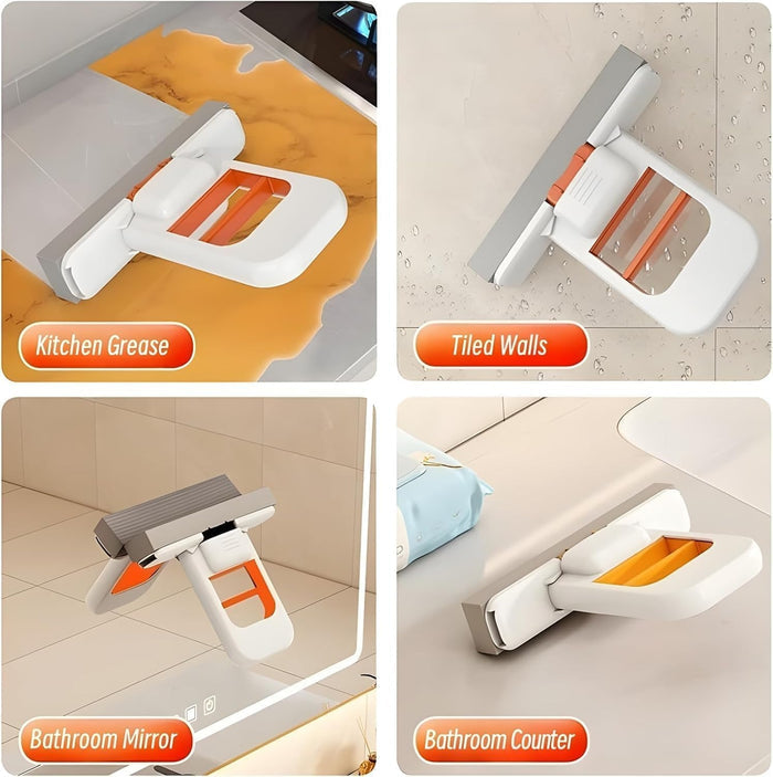 Foldable Mini Mop & Glass Wiper