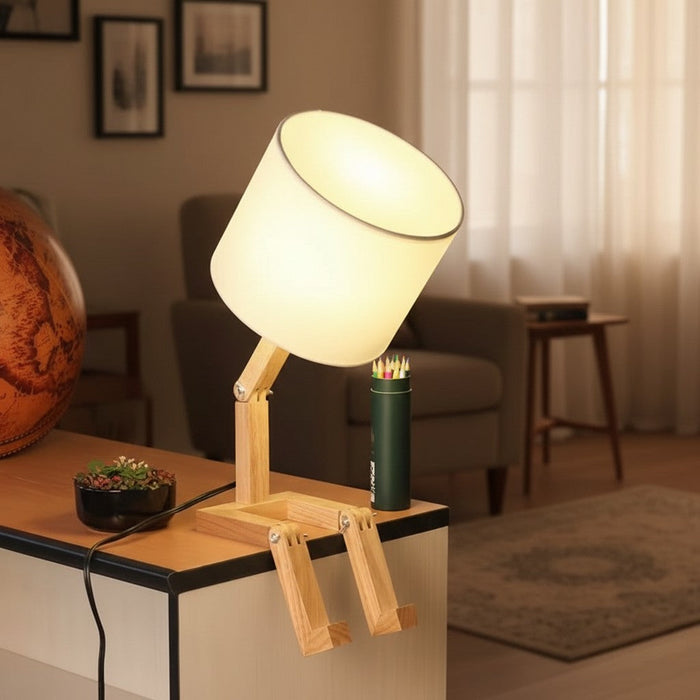 Foldable Shape-Changing Wooden Desk Lamp