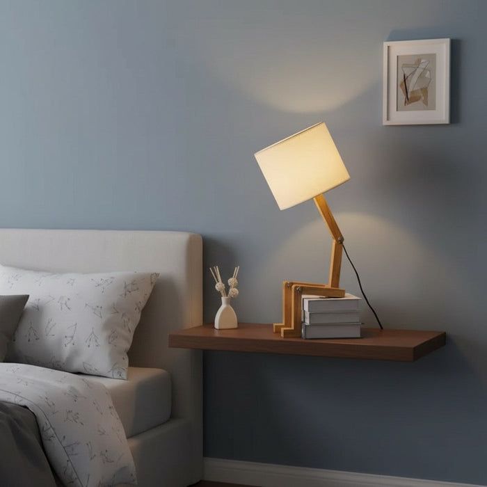 Foldable Shape-Changing Wooden Desk Lamp